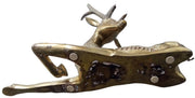 Brass Deer Statue MCM Hollywood Regency Style Likely 1960s Vintage Collectible
