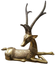 Brass Deer Statue MCM Hollywood Regency Style Likely 1960s Vintage Collectible