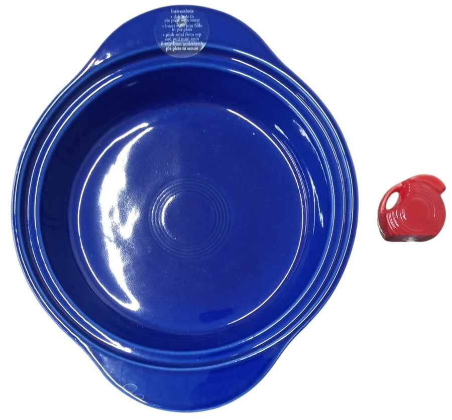 Fiesta Deep Dish Pie Plate Nora Fleming Twilight w Scarlet Mini NIB Fiestaware