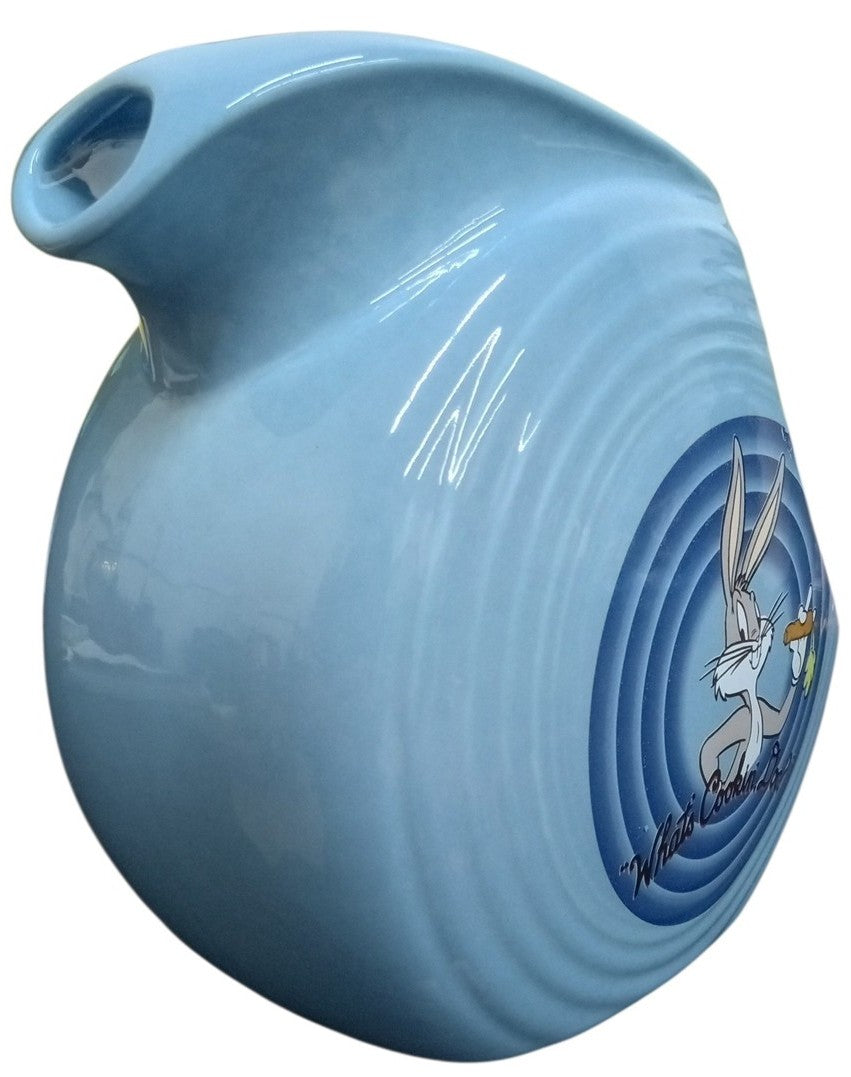 Fiesta Looney Tunes Periwinkle Disk Pitcher Bugs Bunny Foghorn Leghorn Brand New