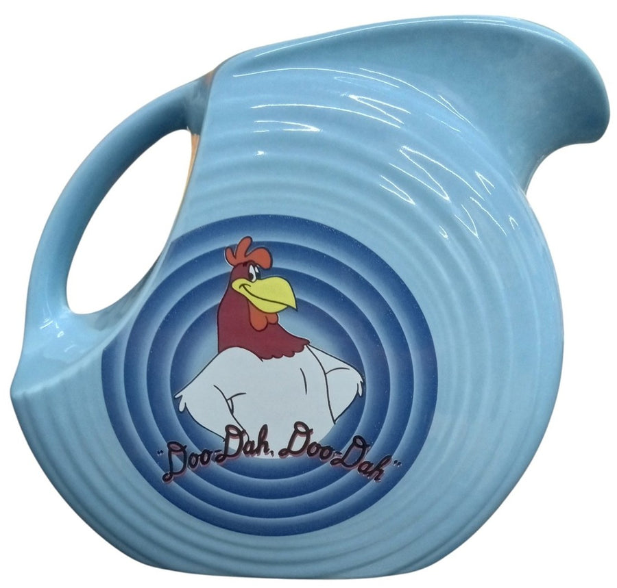 Fiesta Looney Tunes Periwinkle Disk Pitcher Bugs Bunny Foghorn Leghorn Brand New