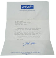 Senator John Glenn Signed Letter To Buzz Altemus W/Envelope NASA Ohio History
