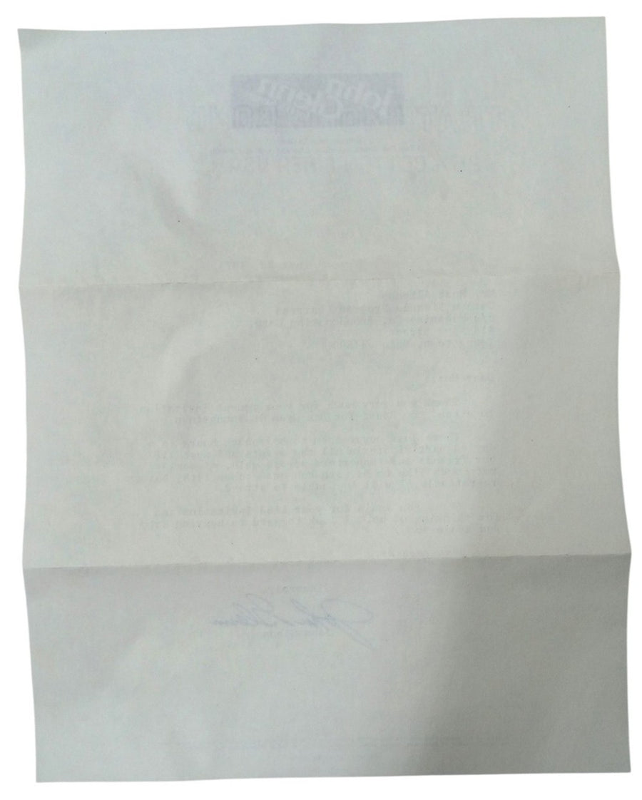 Senator John Glenn Signed Letter To Buzz Altemus W/Envelope NASA Ohio History