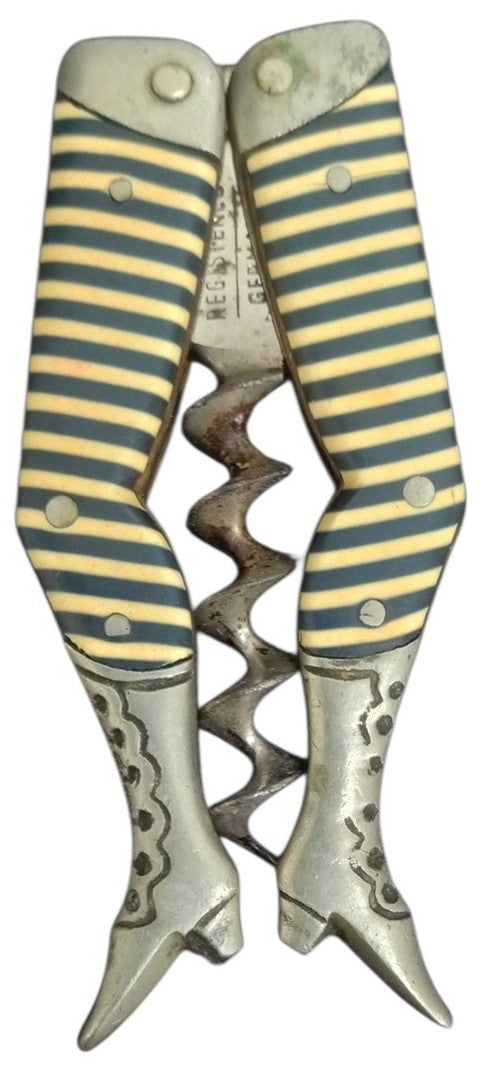German Lady Legs Corkscrew Likely 1890s Antique Collectible Barware Tool