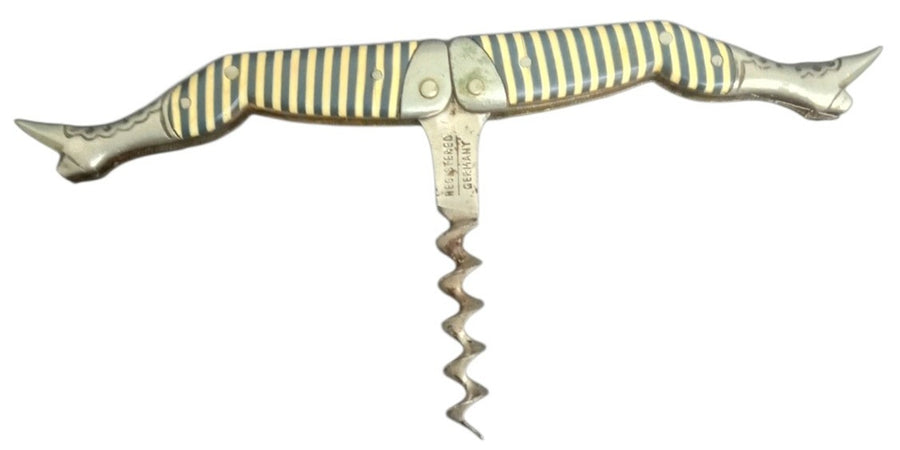 German Lady Legs Corkscrew Likely 1890s Antique Collectible Barware Tool