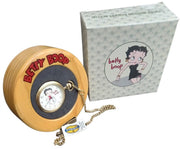 Betty Boop Fossil Pocket Watch W/Original Box 1996 Vintage Collectible Accessory