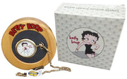 Betty Boop Fossil Pocket Watch W/Original Box 1996 Vintage Collectible Accessory