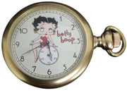 Betty Boop Fossil Pocket Watch W/Original Box 1996 Vintage Collectible Accessory