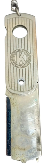Kiwanis Club Pocket Cigar Cutter W/Chain Likely 1950s Vintage Collectible