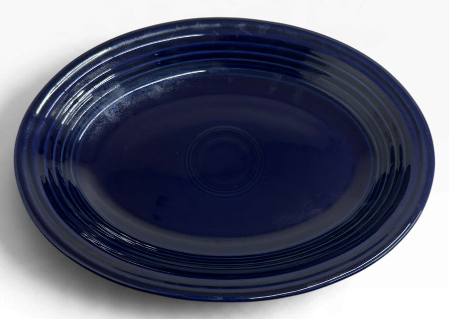 Fiesta - Cobalt Blue Medium Oval Platter Homer Laughlin Ceramic Serving Dish