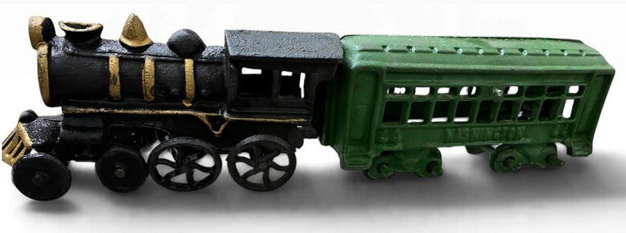 Pennslyvania Railroad Cast Iron Vintage Train Set Likely 1900's PRR Washington