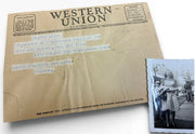 Vintage Western Union Telegram Cablegram Love Letters From1949 With Photographs