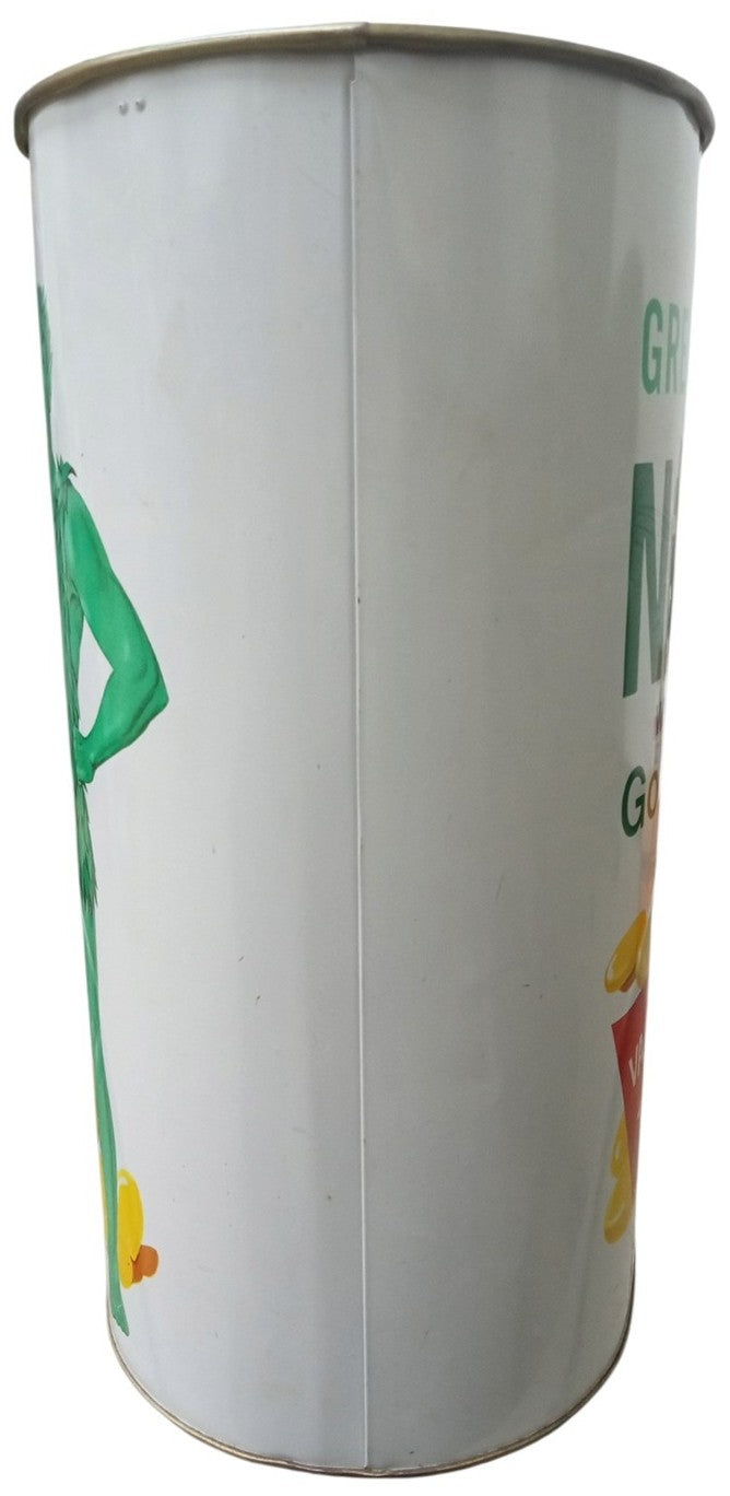 Green Giant Metal Trash Can Advertising Likely 1960s Vintage Collectible
