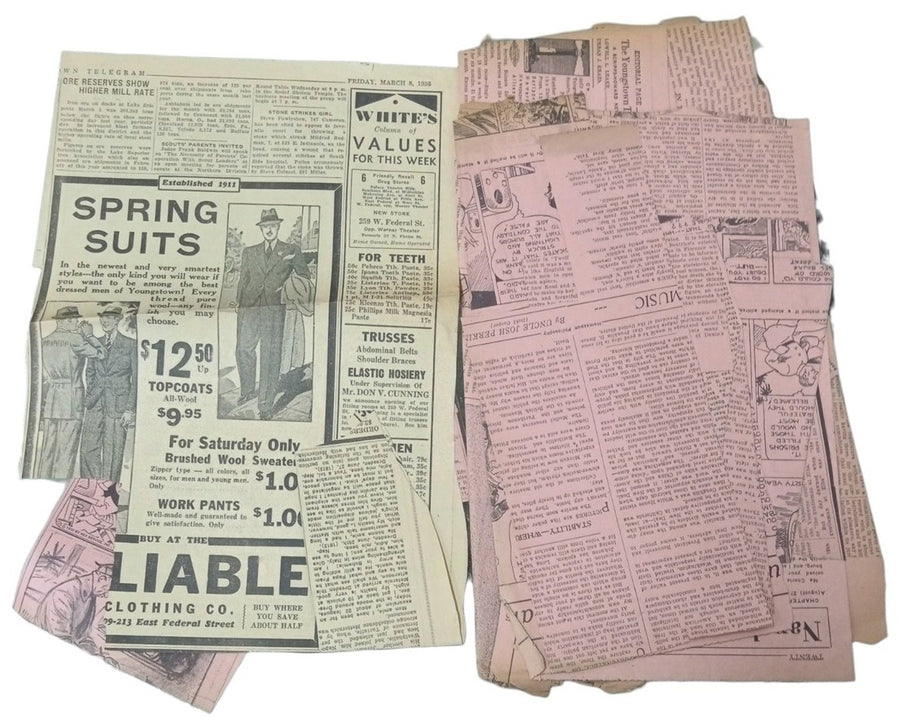 Scrapbook 1930s Napoleon Love Letters Antique Ephemera Newspaper Clippings