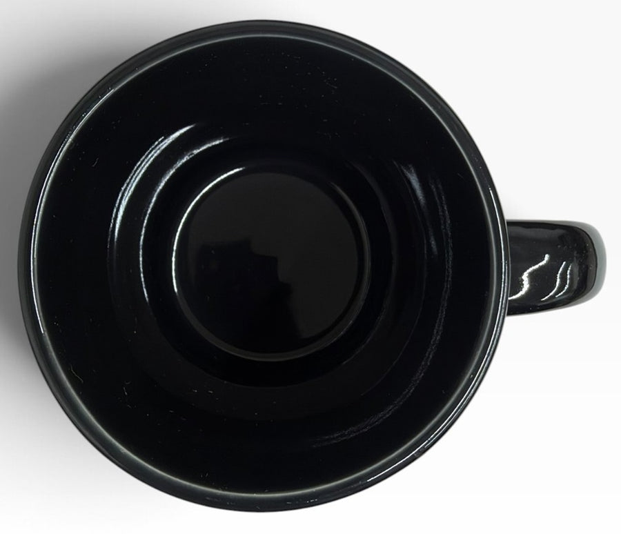 Fiesta - Black Retired Square Mug Homer Laughlin Ceramic Coffee Cup Drink