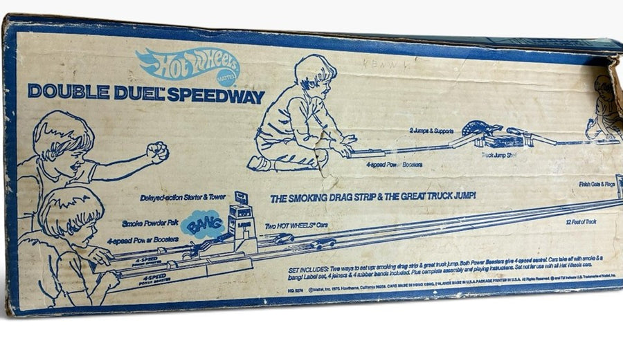 Hot Wheels Redline Double Duel Speedway Track Set Missing Cars and Tower