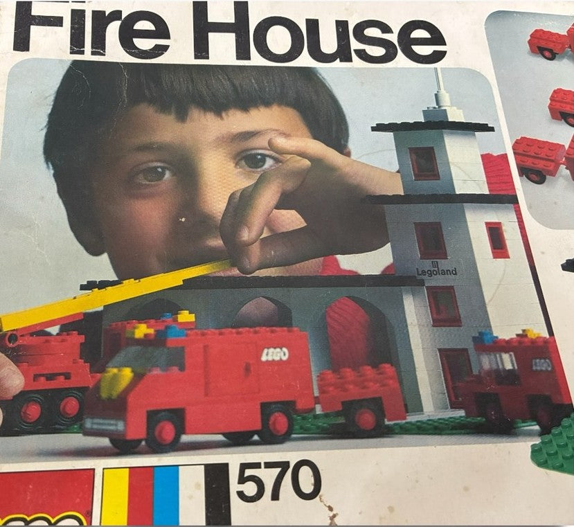 Vintage Lego Legoland Firehouse 1973 Lego Set 570 Complete Lego Set 218 Pieces