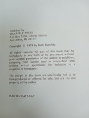Kelli Rumfola Soft Sculpture Book 1978 Vintage Collectible Nostalgic Art