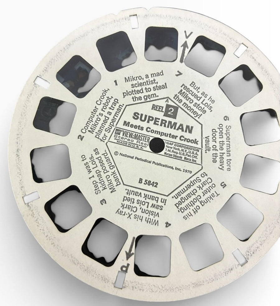 Vintage View Master Reel 3 Pack Superman- Superman Meets Computer Crook 1-3