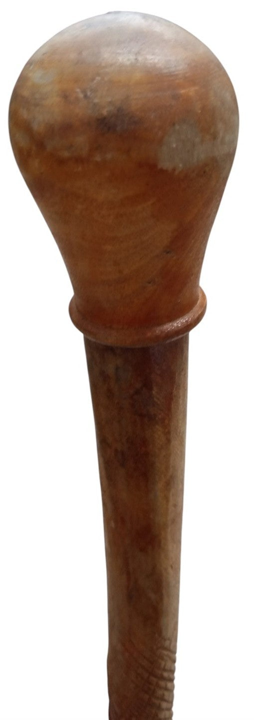 Walking Stick Wooden Hand Carved Likely 1960s Vintage Collectible Nostalgic
