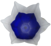 Partylite Indigo Blossom Glass Candle Holder Likely 1990s Retro Decorative
