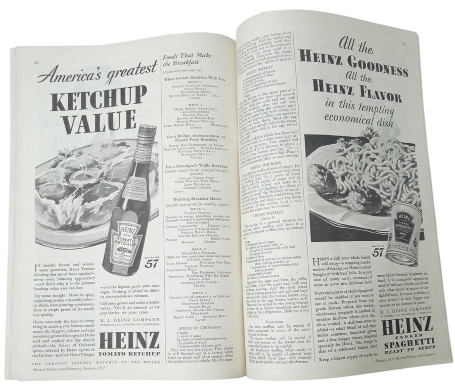 Magazine Better Homes & Gardens January 1933 Antique Collectible Ephemera