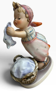 Collector's Rare Hummel Vintage Hummel Porcelain 'Wash Day' Made in Germany #321