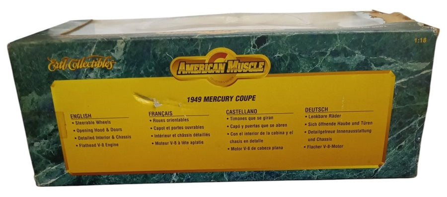 Ertl American Muscle 1949 Mercury Coupe W/Original Box 1990s Vintage Collectible