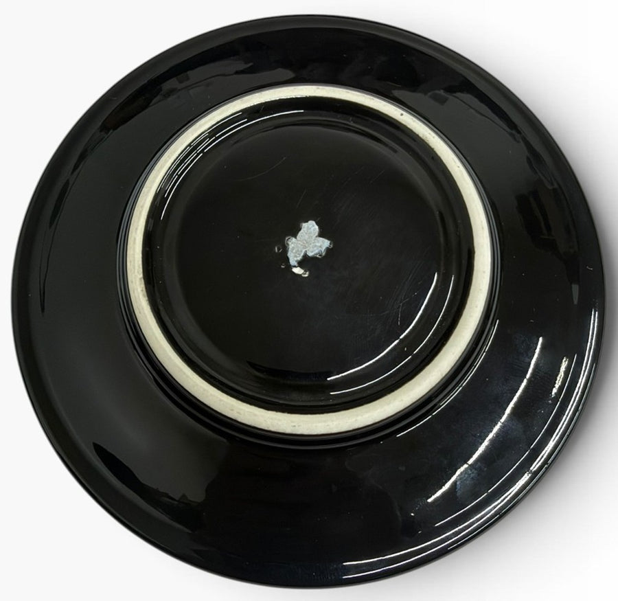 Homer Laughlin China Co. Black Jumbo Saucer HLC Ceramic Retired Fiesta Go-Along