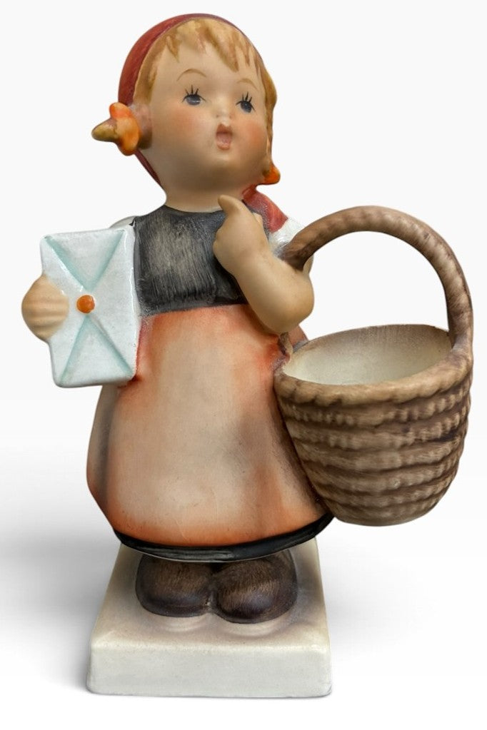 Vintage Hummel Meditation Hummel Number 13/0 Girl With Love Letter and Basket
