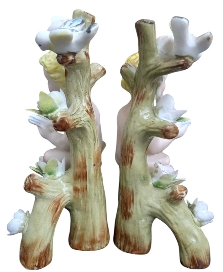 Cherub Figurines Set Of 2 Made In Japan Likely 1960s Vintage Collectible