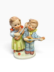 Goebel Hummel Number 150 Hummel 'Happy Days' TMK3 Brother & Sister Playing Music