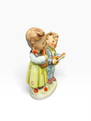 Goebel Hummel Number 150 Hummel 'Happy Days' TMK3 Brother & Sister Playing Music