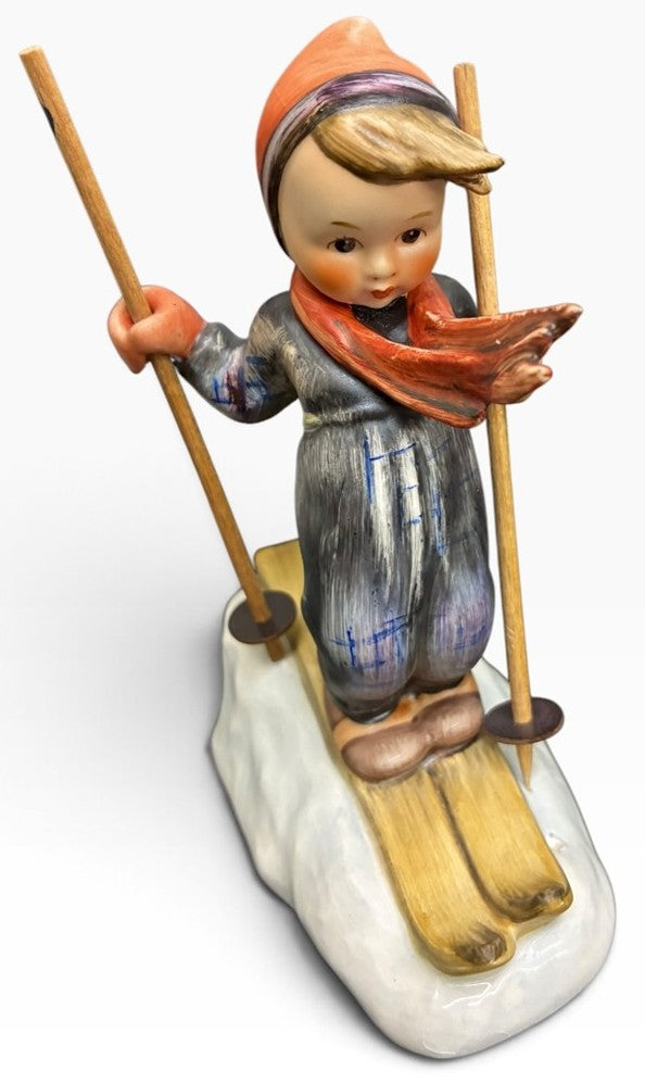 Goebel Hummel Hummel Number 59 TMK3 Made In Germany 'The Skier' Boy on Mountain