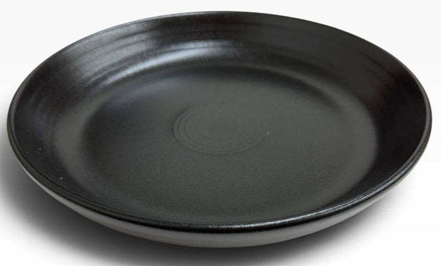 Fiesta - Foundry Black Coupe Luncheon Bowl Homer Laughlin HLC Ceramic Dish
