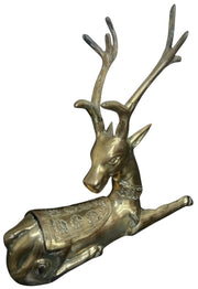 Brass Deer/Reindeer Trinket Dish Likely 1960s Hollywood Regency Vintage