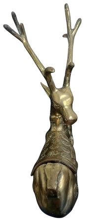Brass Deer/Reindeer Trinket Dish Likely 1960s Hollywood Regency Vintage