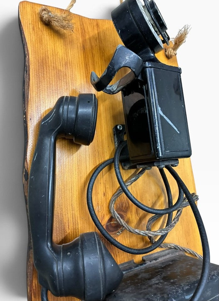 Antique Rotary Phone Likely From 1930's Western Electric 201 C Mount On Wood