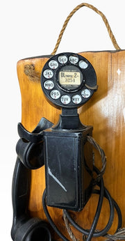 Antique Rotary Phone Likely From 1930's Western Electric 201 C Mount On Wood