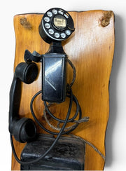 Antique Rotary Phone Likely From 1930's Western Electric 201 C Mount On Wood
