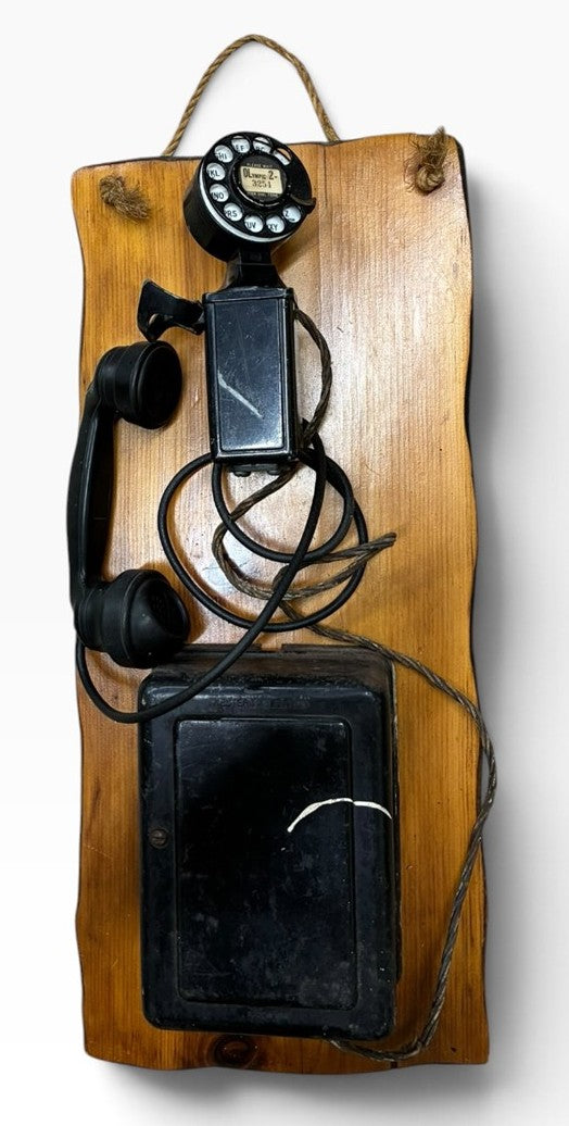 Antique Rotary Phone Likely From 1930's Western Electric 201 C Mount On Wood