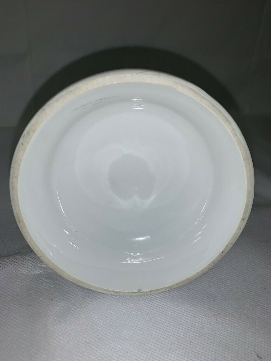 Vintage White German Porcelain America Christopher Columbus Lidded Stein