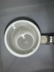 Vintage Sandizell Bandarbeit Flat Lidded White Kuhr Stein