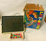 VINTAGE 1967 Hasbro Lite Brite with Color Pegs and Original Box