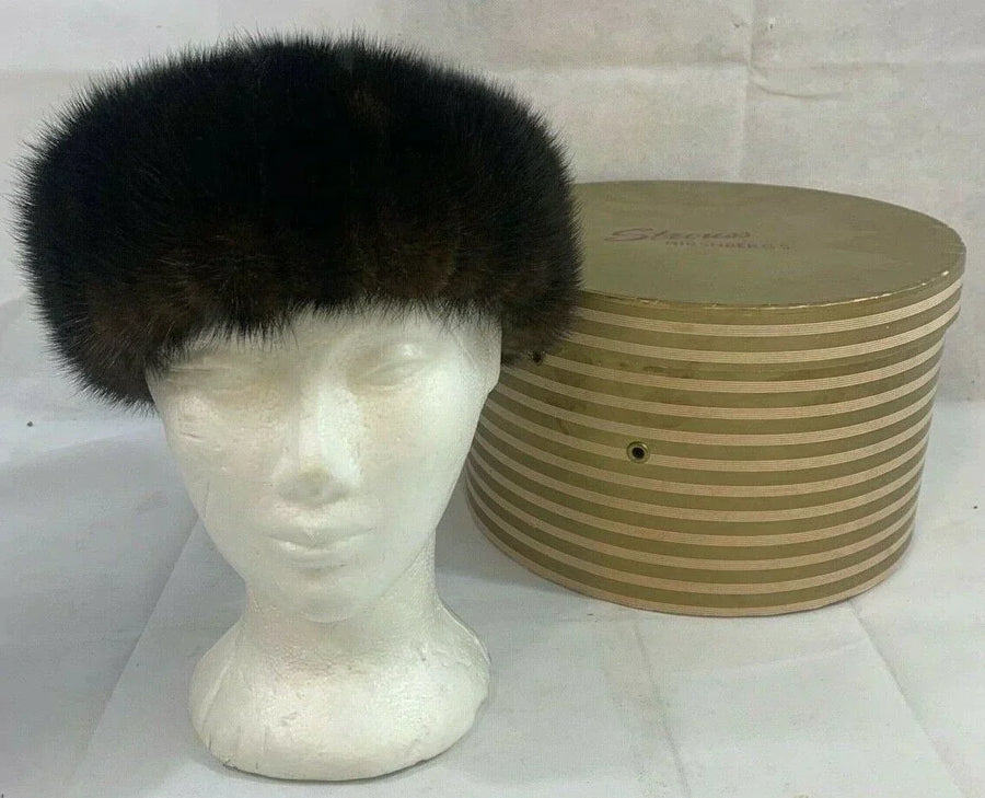 Vintage Strouss Hirshberg's 22.5 Gotham Fur Hat with Hat Box