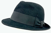 Fedora Hat 7 1/4" Unisex Newport Felt Wool with bow