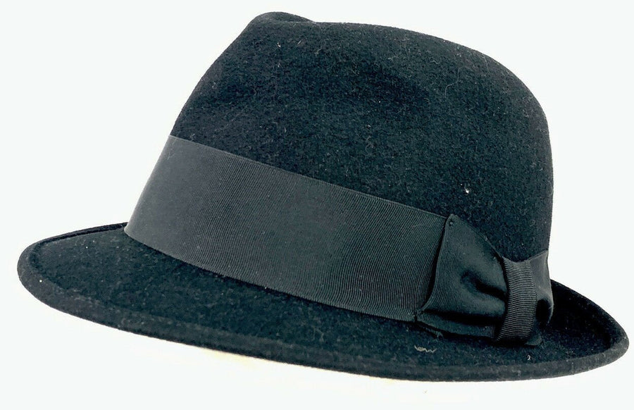 Fedora Hat 7 1/4" Unisex Newport Felt Wool with bow