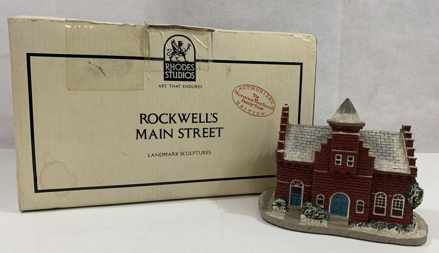 1989 The Town Offices Vintage Rockwell Main Street Collection Hand-painted