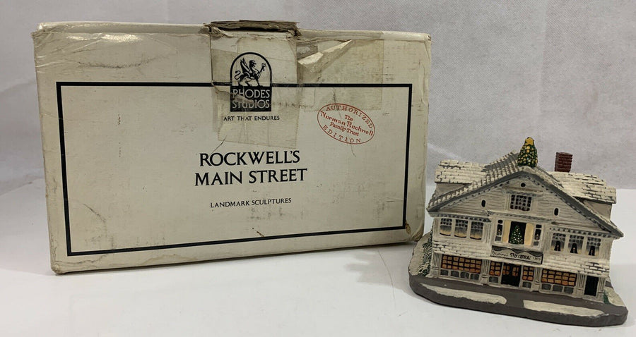 1988 Rockwell's Studio Sculpture Vintage Main Street Collection Hand-Painted