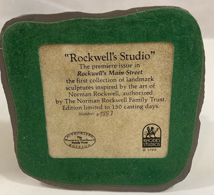 1988 Rockwell's Studio Sculpture Vintage Main Street Collection Hand-Painted